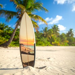 surfboard on the beach