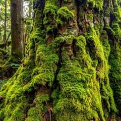 moss covered tree