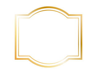 ゴールドのシンプルフレーム