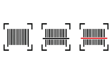 a visual representation showcases four distinct barcodes enclosed within rectangular frames displaying differing patterns and line configurations high quality
