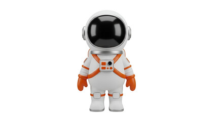 Astronaut figurine in white and orange