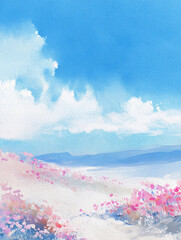 冬の野原に咲く花