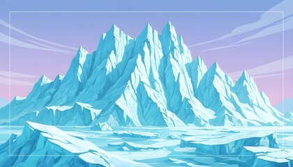 iceberg in the mountains