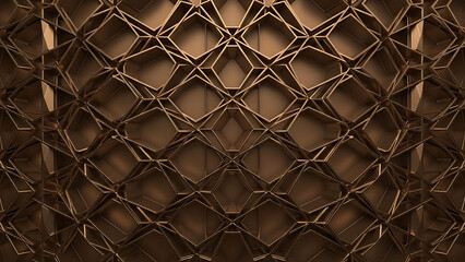 Intricate Islamic Geometric Design with Diamond and Star Motif for Artistic and Cultural Projects