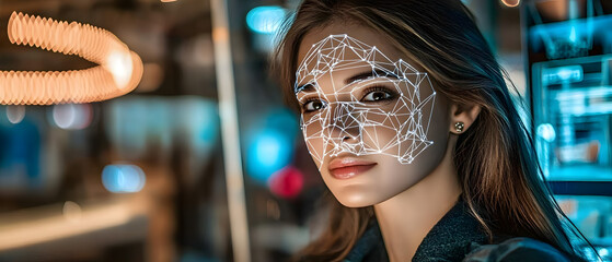 Facial Recognition Software Verifying Identity at Self-Service Desk