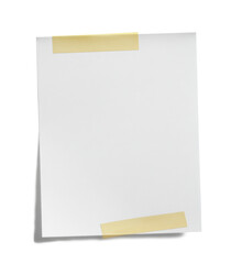 Blank White Paper with Masking Tape