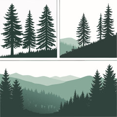 Fototapeta premium Forest silhouettes
