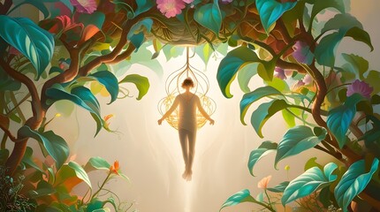 palm trees in the night