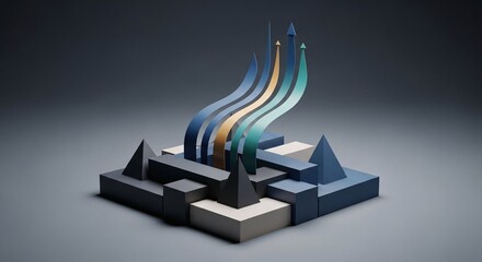 Strategic Business Development Concept with Solid Foundation