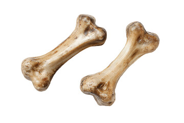 Two Dog Bones on White Background