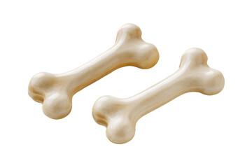 Two Dog Bones on White Background