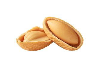 Close-up of Apricot Kernels on White Background