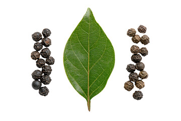 Fresh Bay Leaf with Black Peppercorns