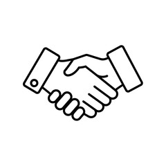 Handshake icon, agreement, partnership, business deal, collaboration, teamwork, success
