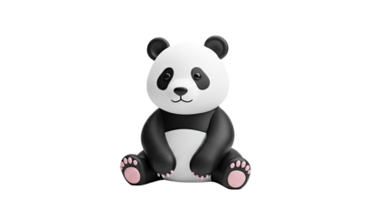 Cute 3D Panda Sitting