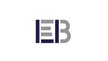 Abstract logo design featuring the letters IEB in a modern style.