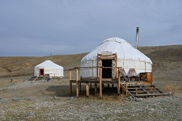 Traditional dwellings of the nomadic people of Asia