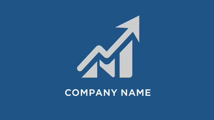 Business growth chart logo representing company success and financial progress.