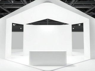 Modern white exhibition booth