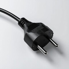 Close-up of a black electrical plug