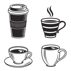 Obraz premium Collection of coffee cups