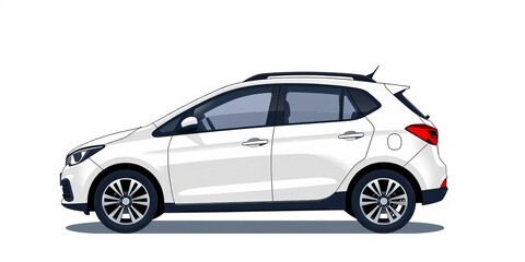 Fototapeta premium Simple vector graphic of an automobile, ideal for web design, mobile apps, or digital map navigation interfaces, location, car