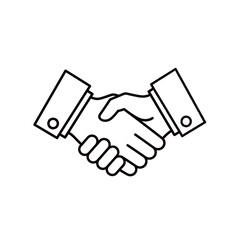 Handshake icon, business deal, partnership agreement, teamwork, agreement, contract, handshake