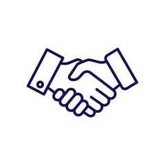 Obraz premium Handshake icon, partnership agreement, trust, collaboration, business deal, success symbol