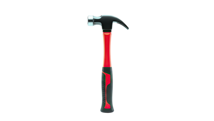 Claw Hammer with Red and Black Handle