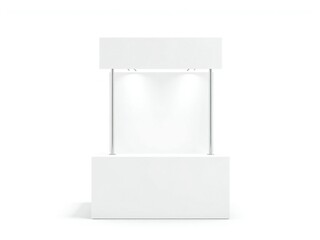 Minimalist display stand with transparent shelves