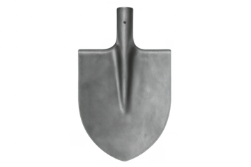 Metal shovel blade isolating on transparent background