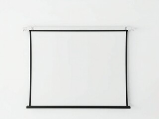 Obraz premium Blank projector screen hanging on wall