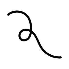 Simple black curly line loop