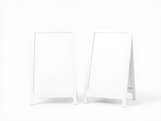 Minimalist white acrylic display stands