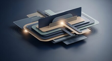 Premium Abstract Macro Economy Concept with Structured Continuity