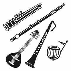 Obraz premium Collection of musical instruments