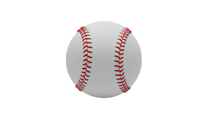 Close-up of a White Baseball with Red Stitching