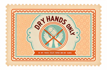 Dry Hands Only Sign 2026: Printable Hygiene Notice for Bathroom, Toilet Paper & Dispenser Rules