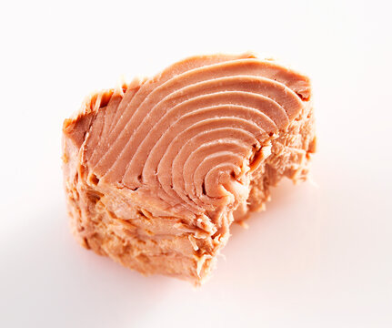 Cooked tuna fillet isolated on white background