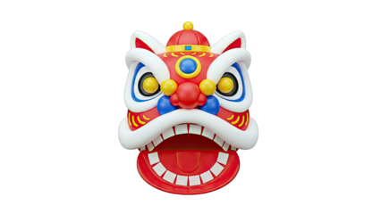3D Rendered Chinese Lion Dance Head