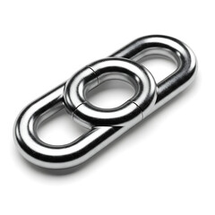 Naklejka premium Interlocking chrome chain links symbolizing unbreakable strength, unity, and secure, vital connection