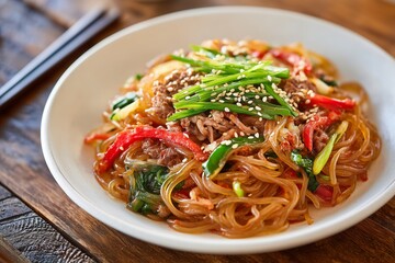 japchae, Korean glass noodle stir fry