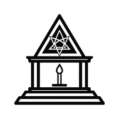 sacred altar outline symbol