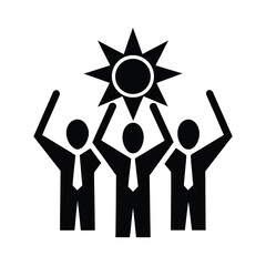 teamwork collaboration vector icon