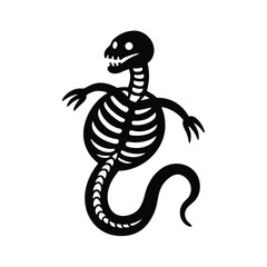 skeleton snake dark design