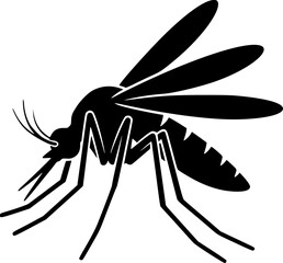 Mosquito Silhouette Vector Illustration