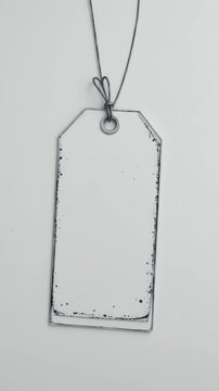 Animated blank price tags in a seamless looping pattern for retail or promotional videos