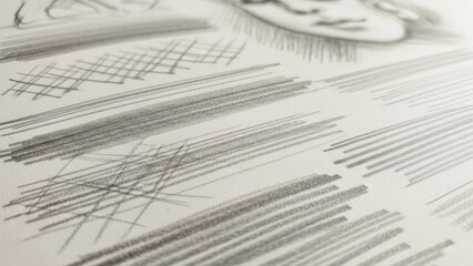 Exploring diverse graphite pencil drawing techniques and fundamental shading practices on paper