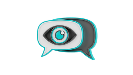 Eye Inside Chat Bubbles Icon