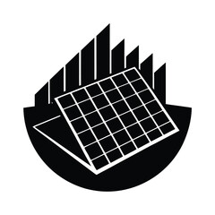Solar Panel Urban Installation Icon